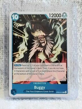 5/$20 Mint Rare One Piece Buggy Character Card OP09-051 by Bandai!!